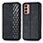 Leather Case Stands Flip Cover Holder S01D for Samsung Galaxy M13 4G Black