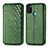 Leather Case Stands Flip Cover Holder S01D for Samsung Galaxy M21 Green