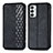 Leather Case Stands Flip Cover Holder S01D for Samsung Galaxy M23 5G Black