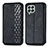 Leather Case Stands Flip Cover Holder S01D for Samsung Galaxy M33 5G Black