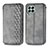 Leather Case Stands Flip Cover Holder S01D for Samsung Galaxy M33 5G Gray