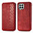 Leather Case Stands Flip Cover Holder S01D for Samsung Galaxy M33 5G Red