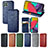 Leather Case Stands Flip Cover Holder S01D for Samsung Galaxy M53 5G