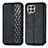 Leather Case Stands Flip Cover Holder S01D for Samsung Galaxy M53 5G Black