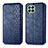 Leather Case Stands Flip Cover Holder S01D for Samsung Galaxy M53 5G Blue