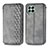 Leather Case Stands Flip Cover Holder S01D for Samsung Galaxy M53 5G Gray