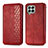 Leather Case Stands Flip Cover Holder S01D for Samsung Galaxy M53 5G Red