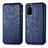 Leather Case Stands Flip Cover Holder S01D for Samsung Galaxy S20 5G Blue