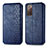 Leather Case Stands Flip Cover Holder S01D for Samsung Galaxy S20 FE 4G Blue