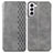 Leather Case Stands Flip Cover Holder S01D for Samsung Galaxy S21 FE 5G Gray