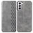 Leather Case Stands Flip Cover Holder S01D for Samsung Galaxy S23 Plus 5G Gray