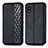 Leather Case Stands Flip Cover Holder S01D for Sharp Aquos wish3 Black