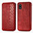 Leather Case Stands Flip Cover Holder S01D for Sharp Aquos wish3 Red