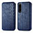 Leather Case Stands Flip Cover Holder S01D for Sony Xperia 1 IV SO-51C Blue