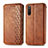 Leather Case Stands Flip Cover Holder S01D for Sony Xperia 10 III Brown