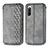 Leather Case Stands Flip Cover Holder S01D for Sony Xperia 10 IV SOG07 Gray