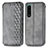 Leather Case Stands Flip Cover Holder S01D for Sony Xperia 5 III SO-53B Gray
