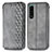 Leather Case Stands Flip Cover Holder S01D for Sony Xperia 5 IV Gray