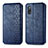 Leather Case Stands Flip Cover Holder S01D for Sony Xperia Ace II Blue