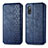 Leather Case Stands Flip Cover Holder S01D for Sony Xperia Ace II SO-41B Blue