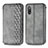 Leather Case Stands Flip Cover Holder S01D for Sony Xperia Ace II SO-41B Gray