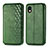 Leather Case Stands Flip Cover Holder S01D for Sony Xperia Ace III SO-53C Green