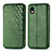 Leather Case Stands Flip Cover Holder S01D for Sony Xperia Ace III SOG08 Green
