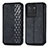 Leather Case Stands Flip Cover Holder S01D for Vivo iQOO Neo6 5G Black