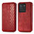 Leather Case Stands Flip Cover Holder S01D for Vivo iQOO Neo6 5G Red