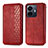 Leather Case Stands Flip Cover Holder S01D for Vivo iQOO Z6 Lite 5G Red