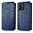 Leather Case Stands Flip Cover Holder S01D for Vivo T2x 5G Blue