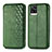 Leather Case Stands Flip Cover Holder S01D for Vivo V20 (2021) Green