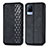 Leather Case Stands Flip Cover Holder S01D for Vivo V21 5G Black