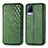 Leather Case Stands Flip Cover Holder S01D for Vivo V21 5G Green