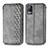 Leather Case Stands Flip Cover Holder S01D for Vivo V21e 4G Gray