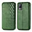 Leather Case Stands Flip Cover Holder S01D for Vivo V21e 4G Green