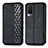 Leather Case Stands Flip Cover Holder S01D for Vivo V21e 5G Black