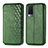 Leather Case Stands Flip Cover Holder S01D for Vivo V21e 5G Green