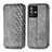 Leather Case Stands Flip Cover Holder S01D for Vivo V23 5G Gray