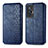 Leather Case Stands Flip Cover Holder S01D for Vivo X70 5G Blue