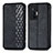 Leather Case Stands Flip Cover Holder S01D for Vivo X70 Pro 5G Black