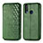 Leather Case Stands Flip Cover Holder S01D for Vivo Y11 Green