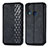 Leather Case Stands Flip Cover Holder S01D for Vivo Y12 Black