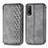 Leather Case Stands Flip Cover Holder S01D for Vivo Y12s (2021) Gray