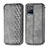 Leather Case Stands Flip Cover Holder S01D for Vivo Y21t Gray