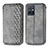 Leather Case Stands Flip Cover Holder S01D for Vivo Y30 5G Gray