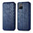 Leather Case Stands Flip Cover Holder S01D for Vivo Y32 4G Blue