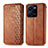 Leather Case Stands Flip Cover Holder S01D for Vivo Y35 4G