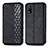 Leather Case Stands Flip Cover Holder S01D for Vivo Y3s (2021) Black