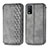 Leather Case Stands Flip Cover Holder S01D for Vivo Y3s (2021) Gray